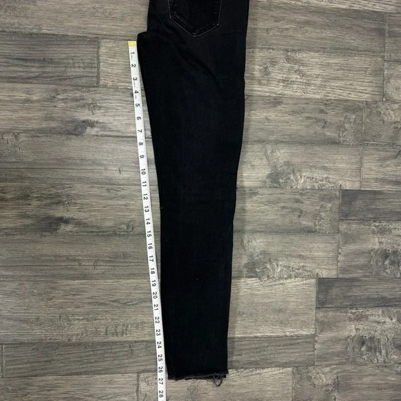 MOTHER Women's Black Looker Ankle Fray Jeans Size 25 - Picture 15 of 16